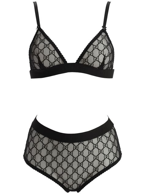 black gucci underwear set